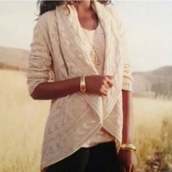 ✨CAbi Cream Open-Front Sz XS Cardigan Sweater✨ - Picture 5 of 14